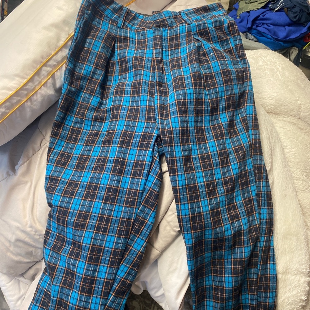 plaid work/casual pants